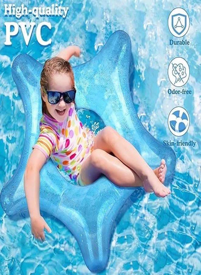 KidsZeeNie® Inflatable Cute Animal Pool Float Tube| Anti-Flip Safety Swim Trainer for Kids 3-6| Durable Water Fun Floater for Boys & Girls|Pool, Beach Swimming Ring for Children(33IN) (Star Glitter) - Image 5